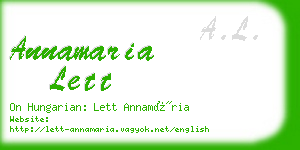 annamaria lett business card